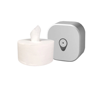 Rouleau de papier toilette Jumbo à traction centrale personnalisé 600g, 2 plis, papier toilette soluble dans l'eau pour salle de lavage d'hôtel