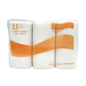 Rouleau de papier essuie-tout de cuisine en pâte de bois vierge Extra absorbant, Commercial avec joli motif papillon en relief pour usage domestique et de bureau