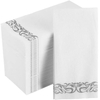 Tissu blanc comme des serviettes en papier personnalisé doré imprimé Airlaid dîner serviette Restaurant hôtel Table de mariage fête